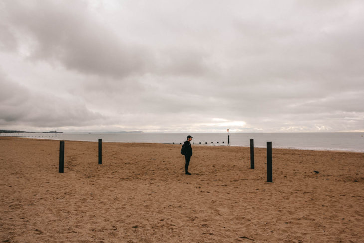 Bournemouth sand beach walk
