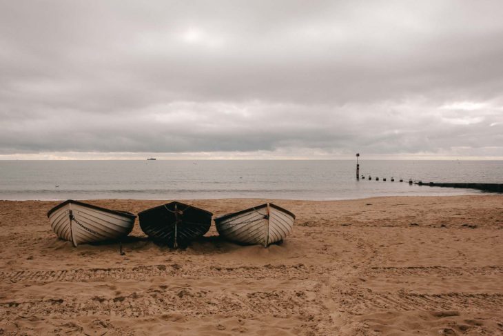 Bournemouth beach boats