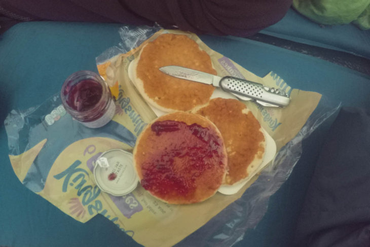 Sligachan camping breakfast