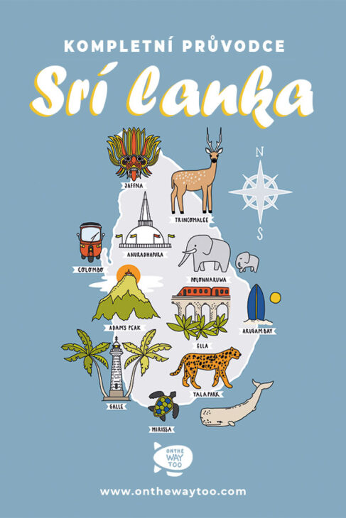 Srí Lanka průvodce mapa itinerář